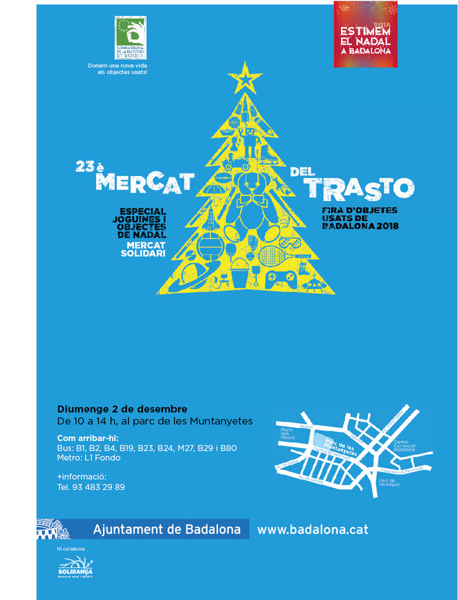 El parc de les Muntanyetes acull aquest diumenge la 23a edició del Mercat del Trasto amb una edició especial de Nadal