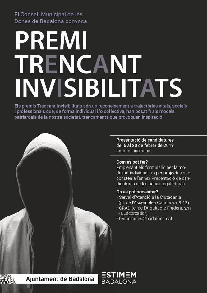 S’obre el termini per presentar les candidatures als premis Trencant Invisibilitats