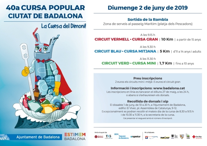 Obert el període d’inscripció per participar en la 40a Cursa Popular Ciutat de Badalona