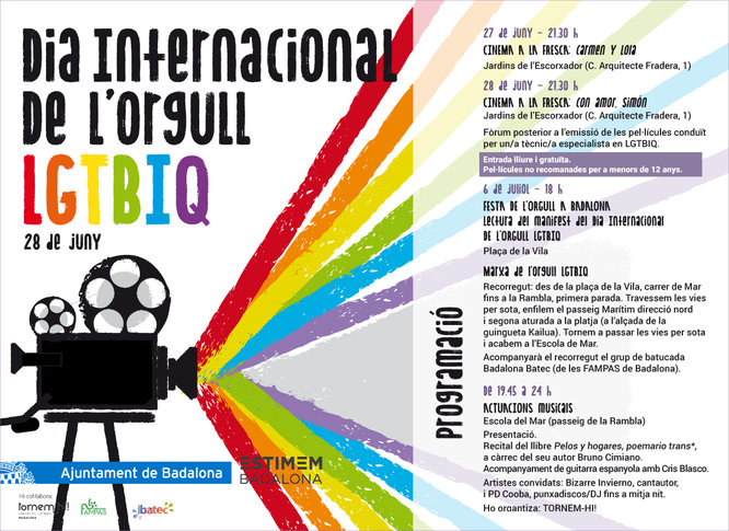 Badalona commemora el Dia Internacional de l’Orgull LGTBIQ amb activitats festives i reivindicatives d’un col·lectiu que reclama la plena igualtat jurídica i social