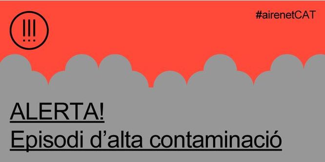 La Generalitat declara episodi per alta contaminació per partícules a tot Catalunya i manté l'avís preventiu per NO2