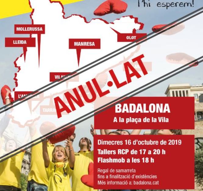 Es cancel·la l’activitat per commemorar el Dia Mundial de la Conscienciació de l’Aturada Cardíaca prevista per aquest dimecres 16 d’octubre