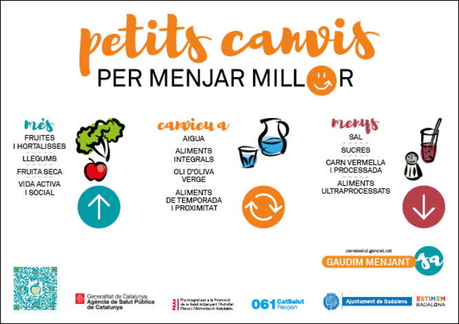 Badalona s’adhereix a la campanya “Petits canvis per menjar millor”