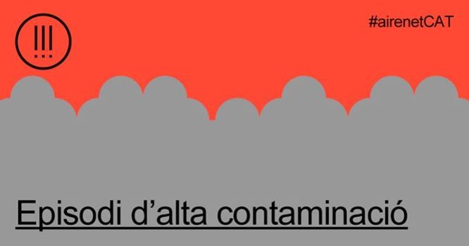 La Generalitat declara un episodi per alta contaminació per partícules a tot Catalunya