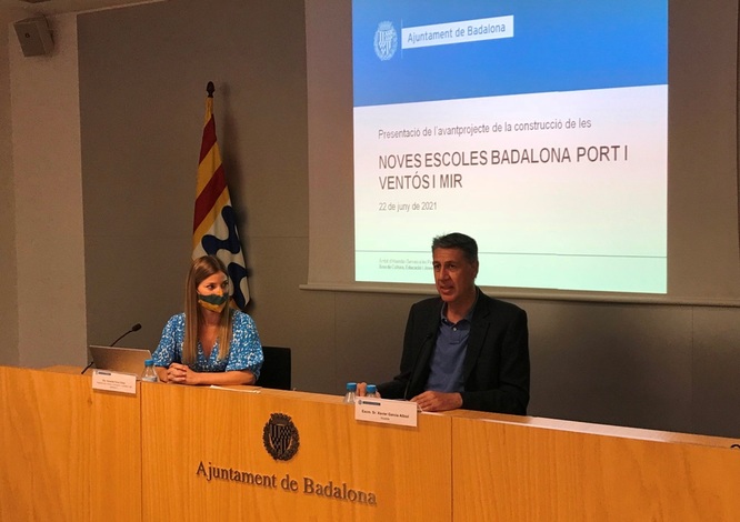 L’Ajuntament presenta l’avantprojecte de les noves escoles Badalona Port i Ventós Mir, que entraran en funcionament durant el curs 2023-2024