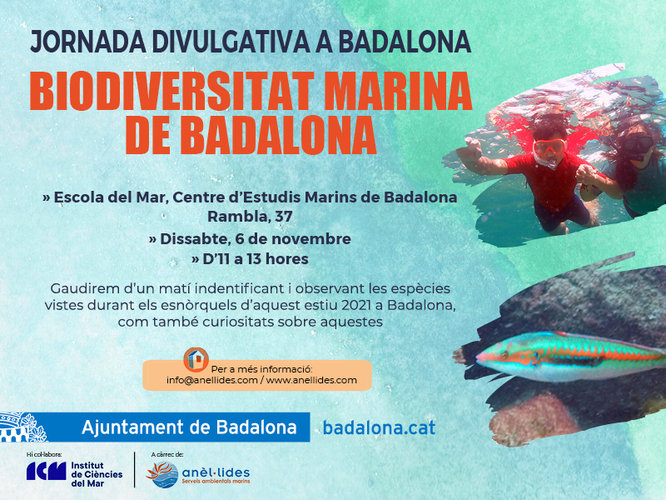 L’Escola del Mar acull una Jornada divulgativa sobre la Biodiversitat Marina de Badalona