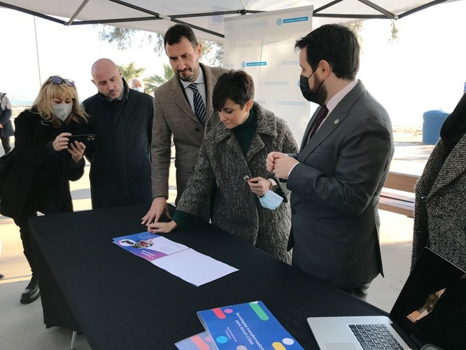 La ministra de Política Territorial, Isabel Rodríguez, visita Badalona per conèixer els projectes que l’Ajuntament presentarà als fons Next Generation de la Unió Europea