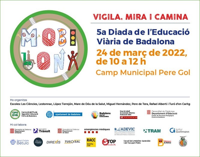 La 5a edició de la Mobilona, la diada de l'educació viària de Badalona, tindrà lloc el 24 de març