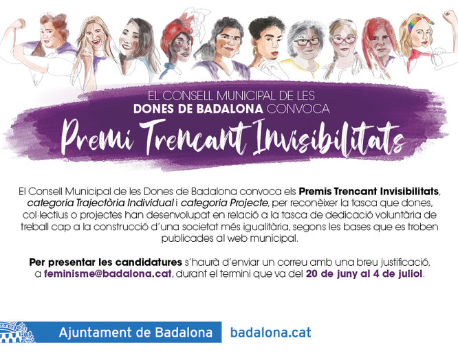 L’Ajuntament de Badalona convoca després de dos anys el Premi Trencant Invisibilitats