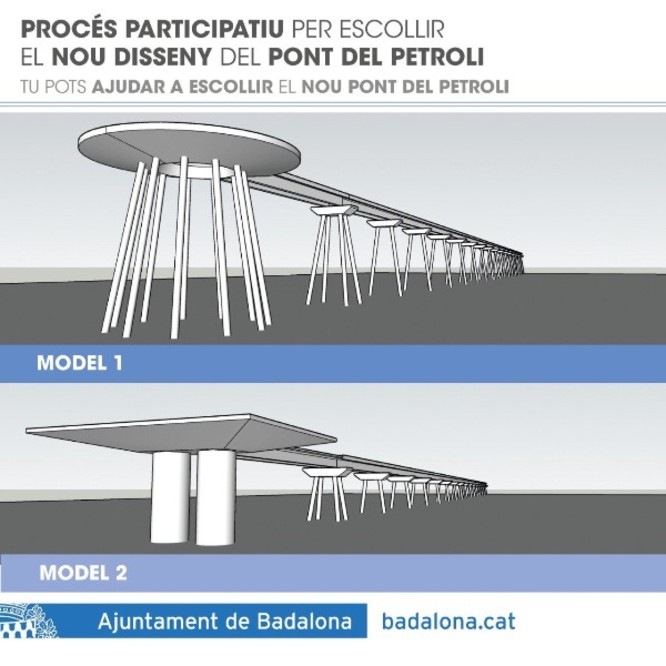 Més de 2.000 veïns i veïnes de Badalona ja han votat en el procés participatiu per escollir el nou disseny del pont del Petroli