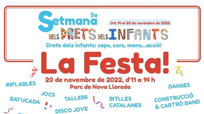 El parc de Nova Lloreda acull aquest diumenge la Festa dels Drets dels Infants