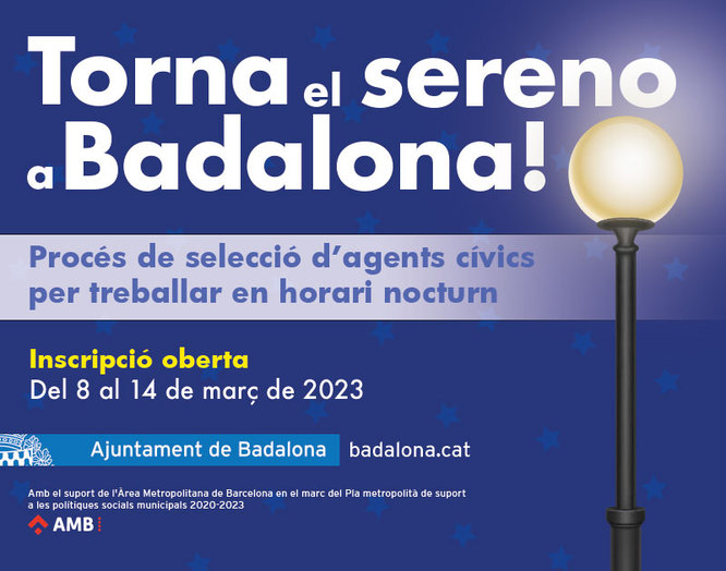 S’obre el procés de selecció per contractar 26 agents cívics en horari nocturn