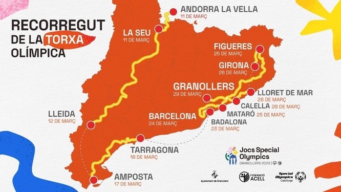 La torxa dels Jocs Special Olympics 2023 recorrerà Badalona aquest dijous 23 de març acompanyada per esportistes de diferents entitats de la ciutat