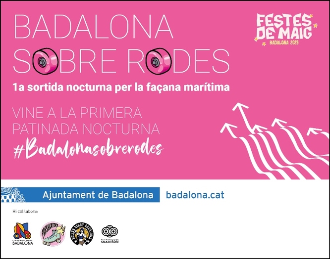 Patinada popular nocturna pel front Marítim de Badalona