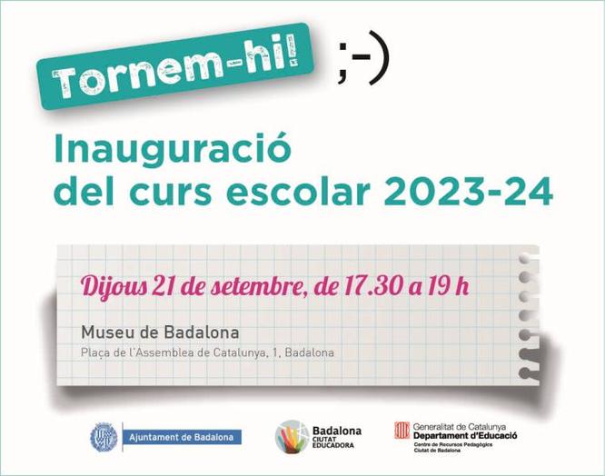 Aquest dijous s’inaugura el curs escolar 2023-2024 a Badalona