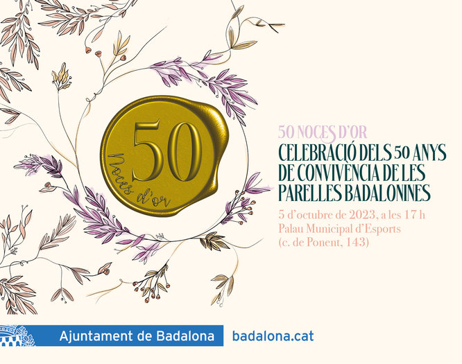 Aquest dijous se celebra la XXXV edició de les Noces d’Or al Palau Municipal d’Esports de Badalona